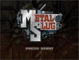 Title screen of Metal Slug on the Sony Playstation 2.