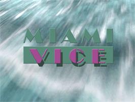 Title screen of Miami Vice on the Sony Playstation 2.