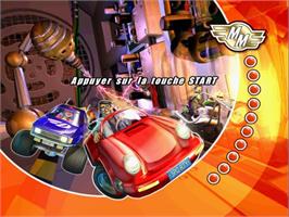 Title screen of Micro Machines on the Sony Playstation 2.