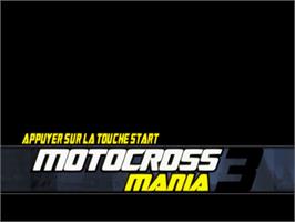 Title screen of Motocross Mania 3 on the Sony Playstation 2.