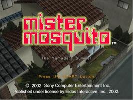Title screen of Mr Moskeeto on the Sony Playstation 2.