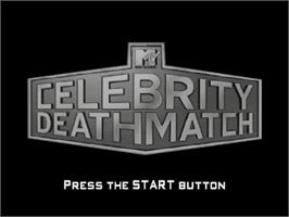 Title screen of Mtv Celebrity Deathmatch on the Sony Playstation 2.