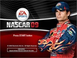 Title screen of Nascar 09 on the Sony Playstation 2.