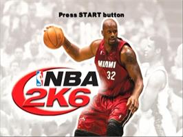 Title screen of Nba 2k6 on the Sony Playstation 2.