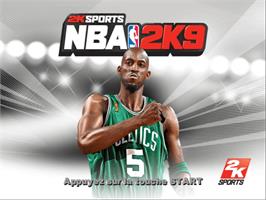 Title screen of Nba 2k9 on the Sony Playstation 2.