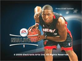 Title screen of Nba Live 06 on the Sony Playstation 2.