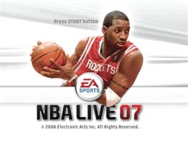 Title screen of Nba Live 07 on the Sony Playstation 2.
