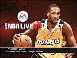Title screen of Nba Live 08 on the Sony Playstation 2.