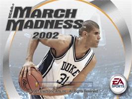 Title screen of Ncaa March Madness 2002 on the Sony Playstation 2.