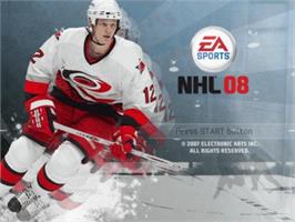 Title screen of Nhl 08 on the Sony Playstation 2.