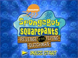 Title screen of Nickelodeon Spongebob Squarepants - Revenge Of The Flying Dutchman on the Sony Playstation 2.