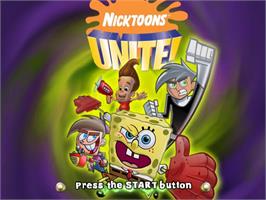 Title screen of Nickelodeon Spongebob Squarepants And Friends Unite! on the Sony Playstation 2.