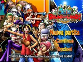 Title screen of One Piece - Round The Land! on the Sony Playstation 2.