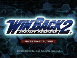 Title screen of Operation Win Back 2 - Project Poseidon on the Sony Playstation 2.