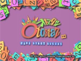 Title screen of Otostaz on the Sony Playstation 2.