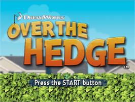 Title screen of Over The Hedge on the Sony Playstation 2.