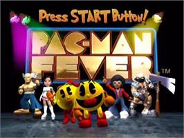 Title screen of Pac-man Fever on the Sony Playstation 2.