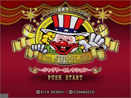 Title screen of Pachi-Slot Club Collection - I'm Juggler EX - Juggler Selection on the Sony Playstation 2.