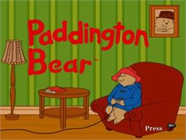 Title screen of Paddington Bear on the Sony Playstation 2.