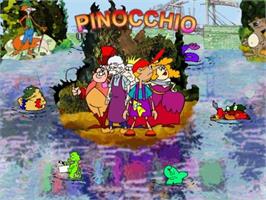 Title screen of Pinocchio on the Sony Playstation 2.