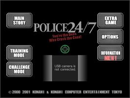 Title screen of Police 24/7 on the Sony Playstation 2.