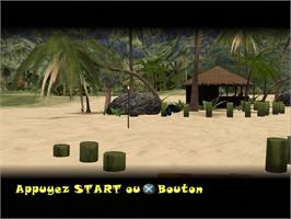 Title screen of Pool Paradise on the Sony Playstation 2.