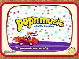 Title screen of Pop'n Music Best Hits! on the Sony Playstation 2.