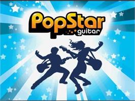 Title screen of Popstar Guitar on the Sony Playstation 2.