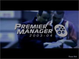 Title screen of Premier Manager 2003-04 on the Sony Playstation 2.