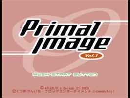Title screen of Primal Image Vol. 1 on the Sony Playstation 2.