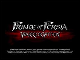 Title screen of Prince of Persia - Warrior Within on the Sony Playstation 2.
