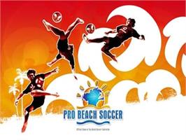 Title screen of Pro Beach Soccer on the Sony Playstation 2.