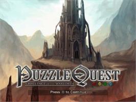 Title screen of Puzzle Quest - Challenge Of The Warlords on the Sony Playstation 2.