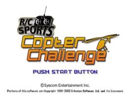 Title screen of RC Sports - Copter Challenge on the Sony Playstation 2.