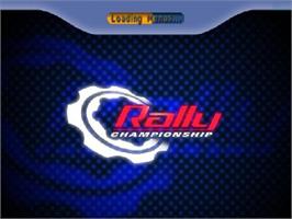 Title screen of Rally Championship on the Sony Playstation 2.