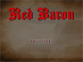 Title screen of Red Baron on the Sony Playstation 2.