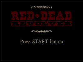 Title screen of Red Dead Revolver on the Sony Playstation 2.