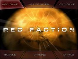 Title screen of Red Faction on the Sony Playstation 2.