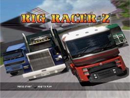 Title screen of Rig Racer 2 on the Sony Playstation 2.