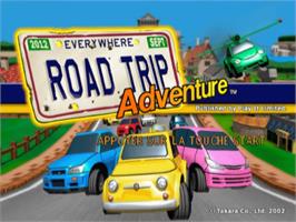 Title screen of Road Trip Adventure on the Sony Playstation 2.