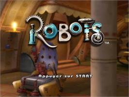 Title screen of Robots on the Sony Playstation 2.
