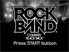 Title screen of Rock Band - Country Track Pack on the Sony Playstation 2.
