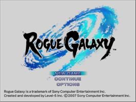 Title screen of Rogue Galaxy on the Sony Playstation 2.