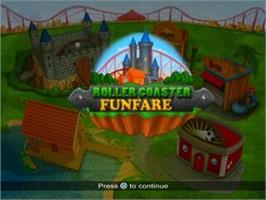 Title screen of Roller Coaster Funfare on the Sony Playstation 2.