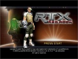 Title screen of Rtx Red Rock on the Sony Playstation 2.