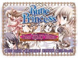 Title screen of Rune Princess on the Sony Playstation 2.