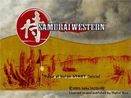 Title screen of Samurai Western on the Sony Playstation 2.