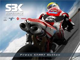 Title screen of Sbk 08 - Superbike World Championship on the Sony Playstation 2.