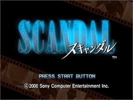 Title screen of Scandal on the Sony Playstation 2.