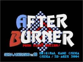 Title screen of Sega Ages 2500 Series Vol. 10 - After Burner 2 on the Sony Playstation 2.